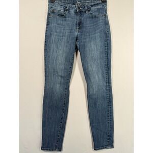 Gap Women's 8/29R 28.5L in Blue 9" Rise Curvy Skinny Jeans Denim Comfort Stretch